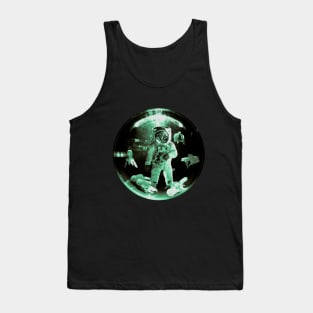 Funny AstroCat Design Tank Top